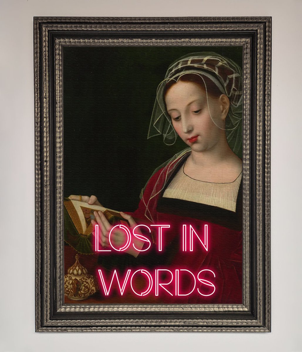 Lost In Words Medieval Framed Poster-13