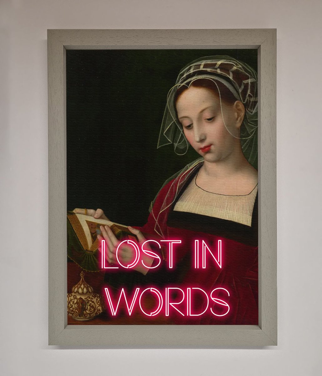 Lost In Words Medieval Framed Poster-3