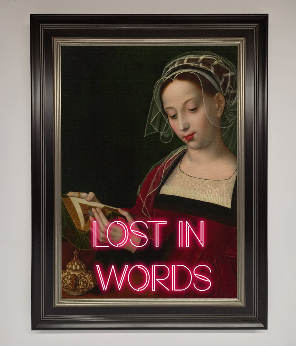Lost In Words Medieval Framed Poster-16