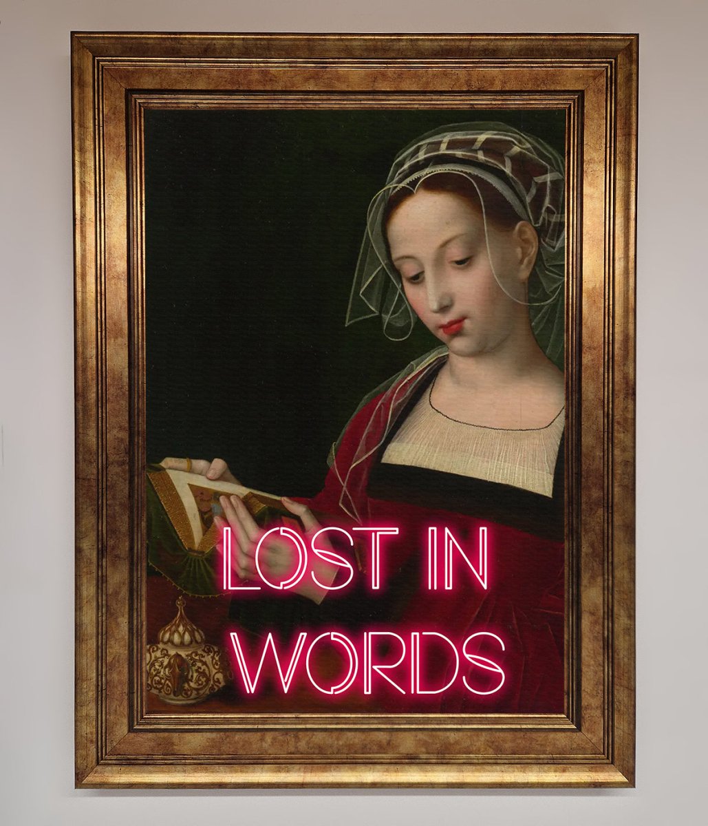 Lost In Words Medieval Framed Poster-12