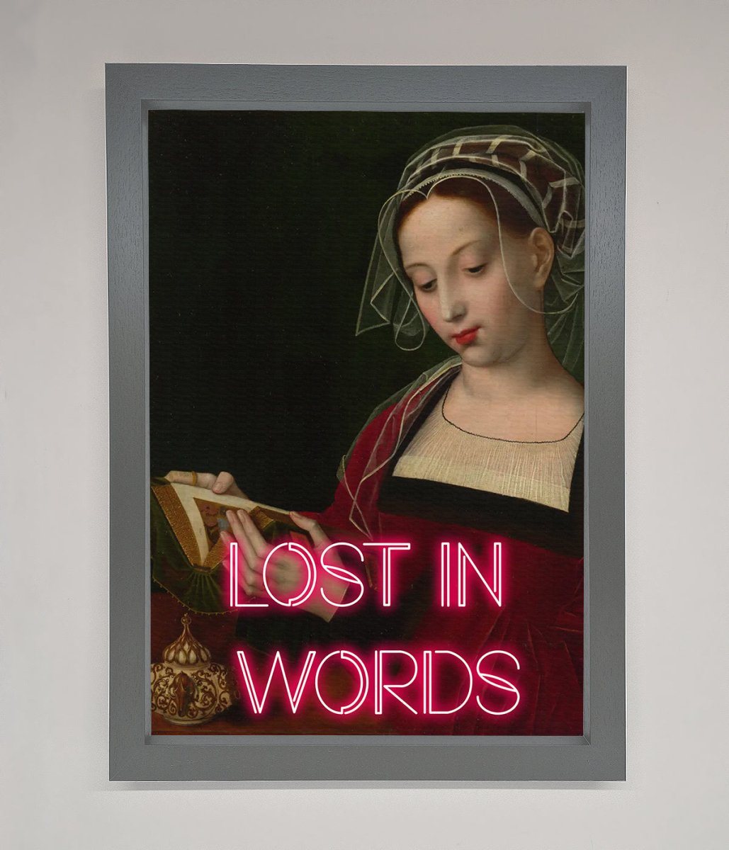 Lost In Words Medieval Framed Poster-4