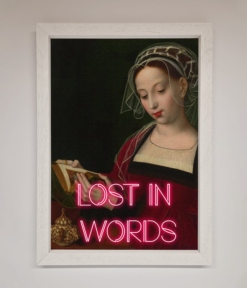 Lost In Words Medieval Framed Poster-2