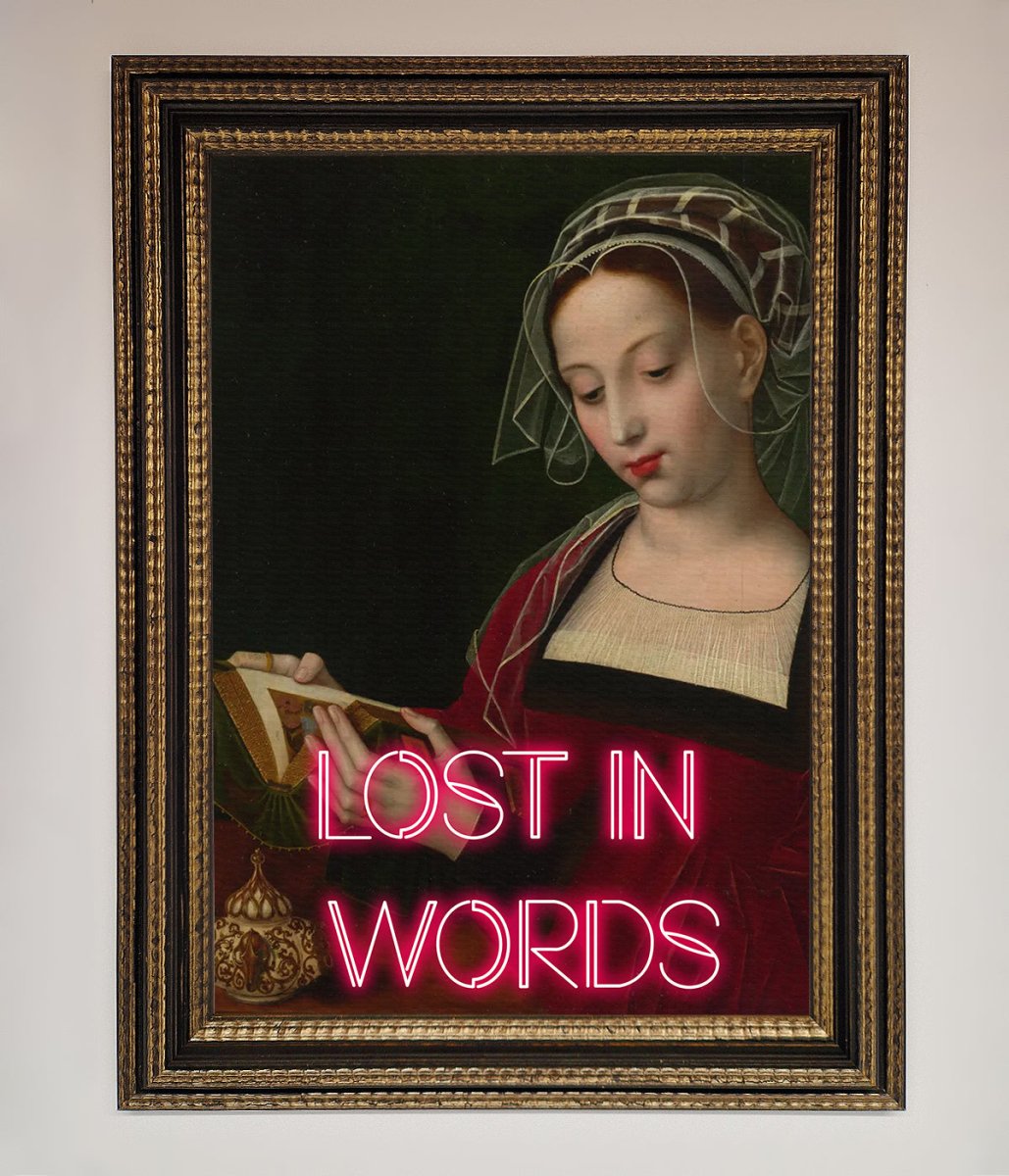 Lost In Words Medieval Framed Poster-11