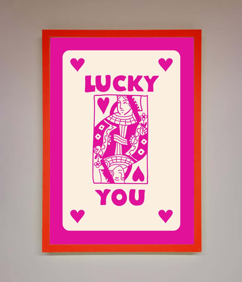 Lucky You Hot Pink Framed Poster-14