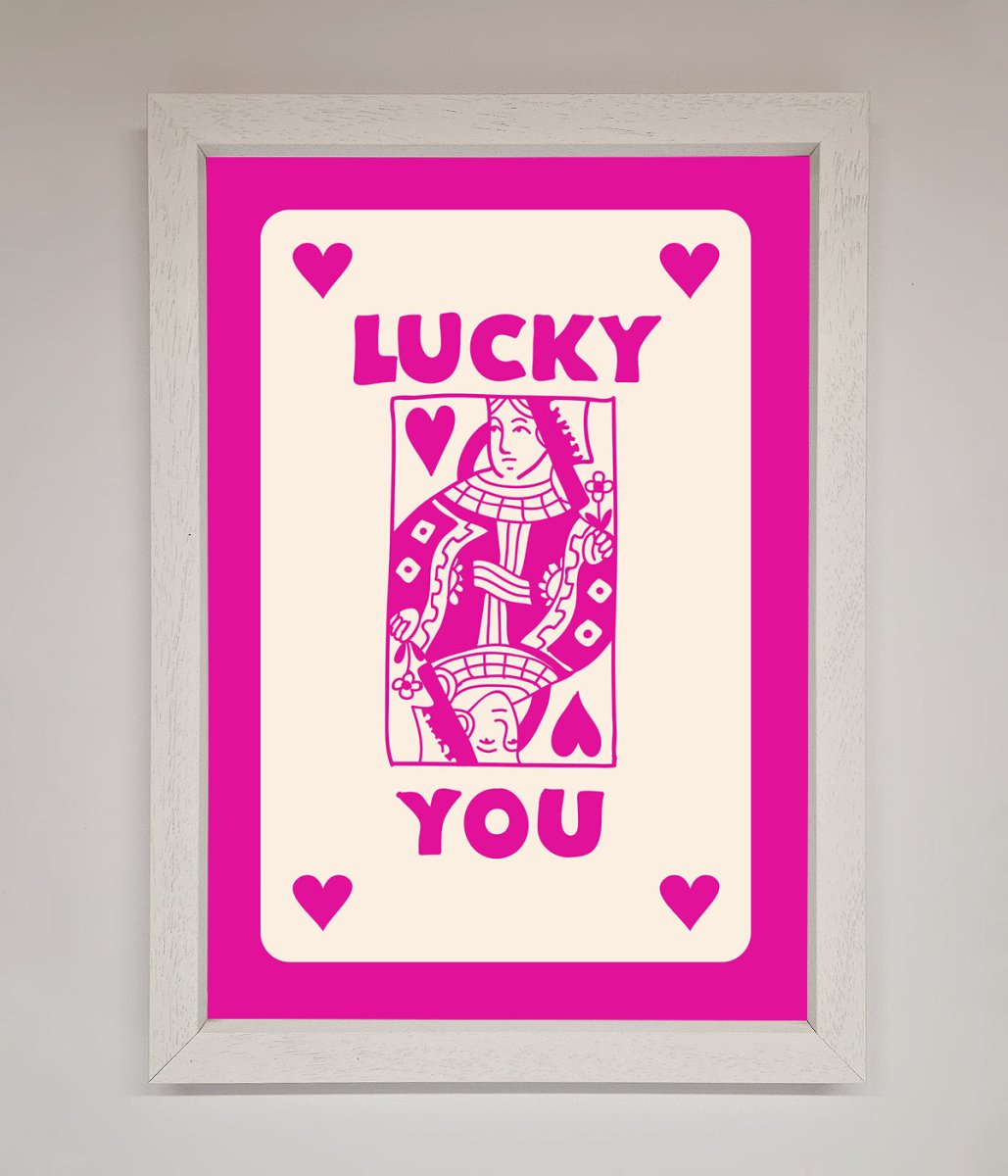 Lucky You Hot Pink Framed Poster-0