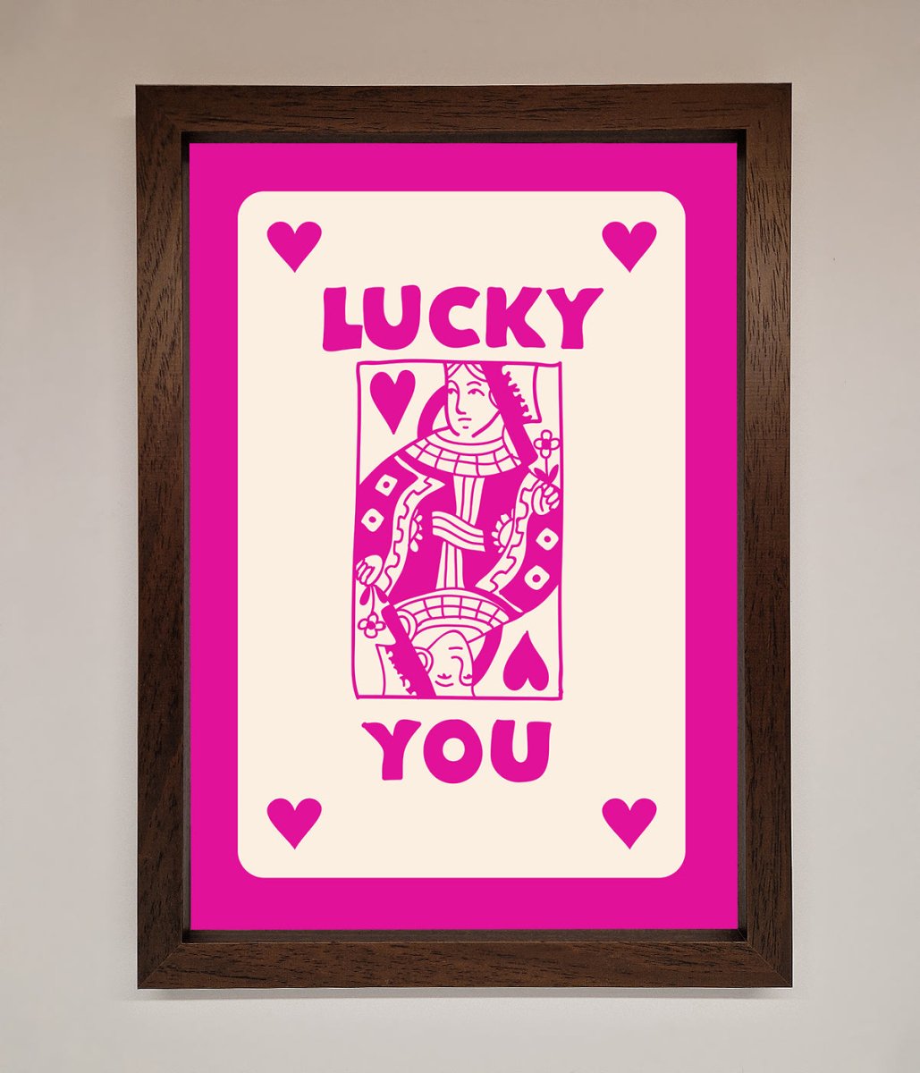 Lucky You Hot Pink Framed Poster-4