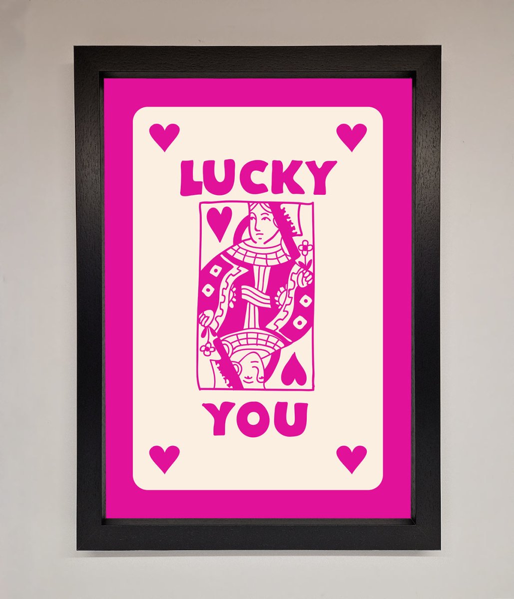 Lucky You Hot Pink Framed Poster-1