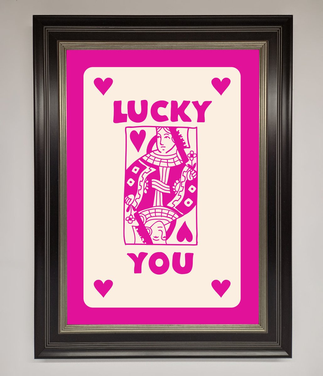 Lucky You Hot Pink Framed Poster-8