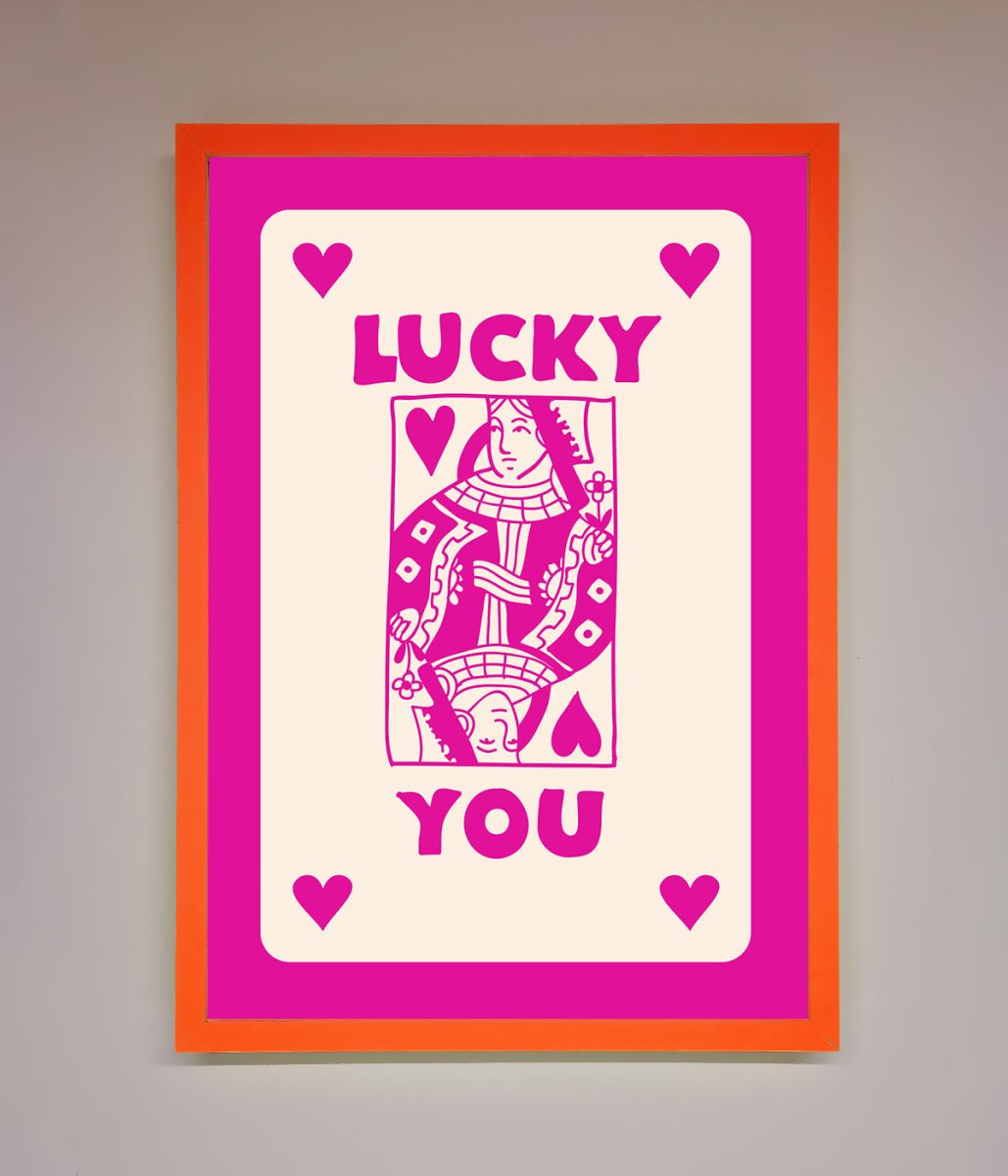 Lucky You Hot Pink Framed Poster-10