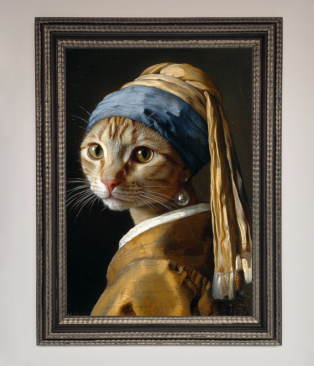 Mona Lisa Cat Framed Poster-13