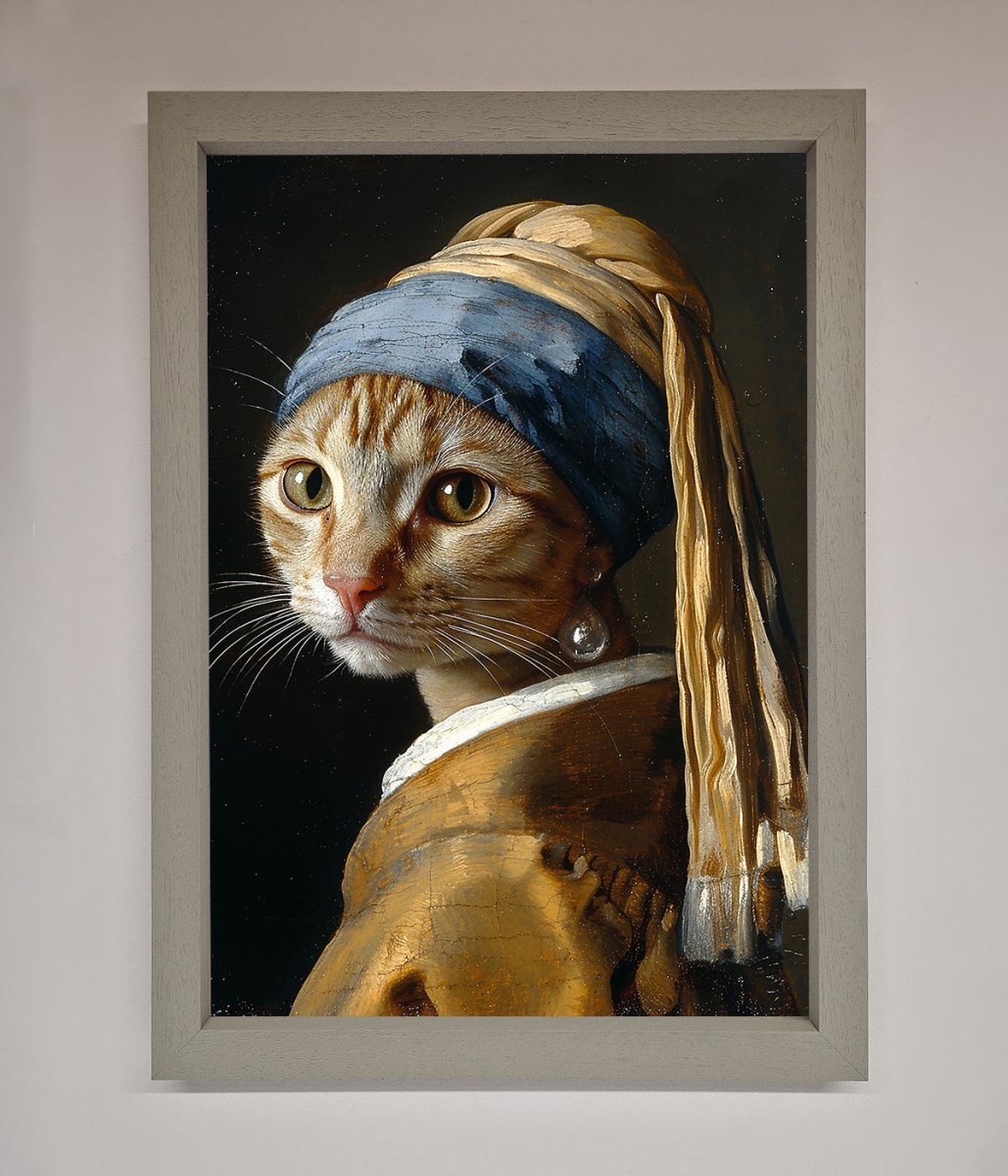 Mona Lisa Cat Framed Poster-3