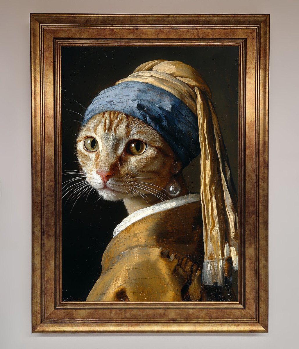 Mona Lisa Cat Framed Poster-12