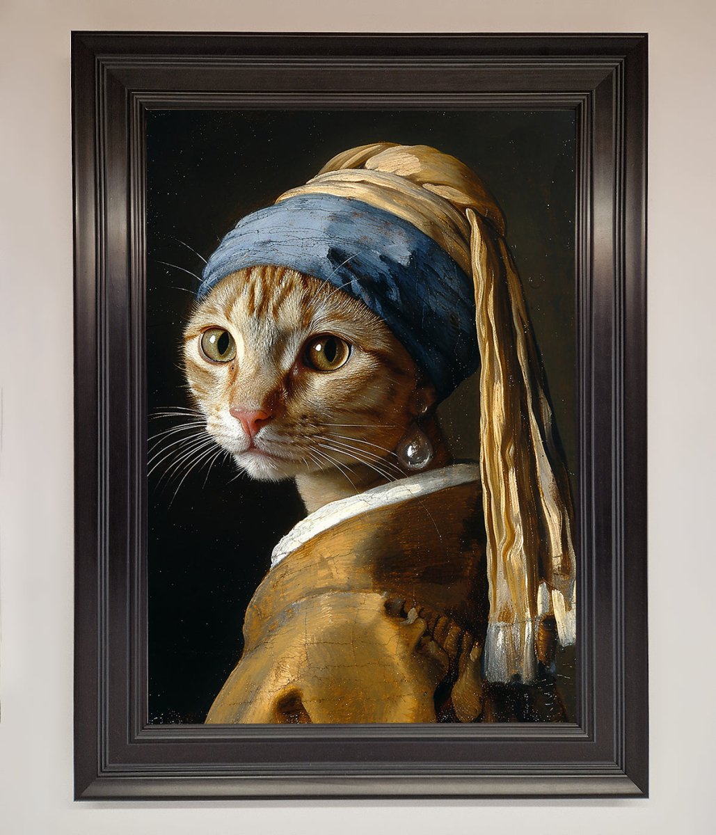 Mona Lisa Cat Framed Poster-15