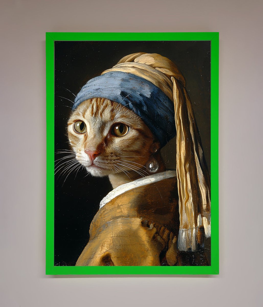 Mona Lisa Cat Framed Poster-9