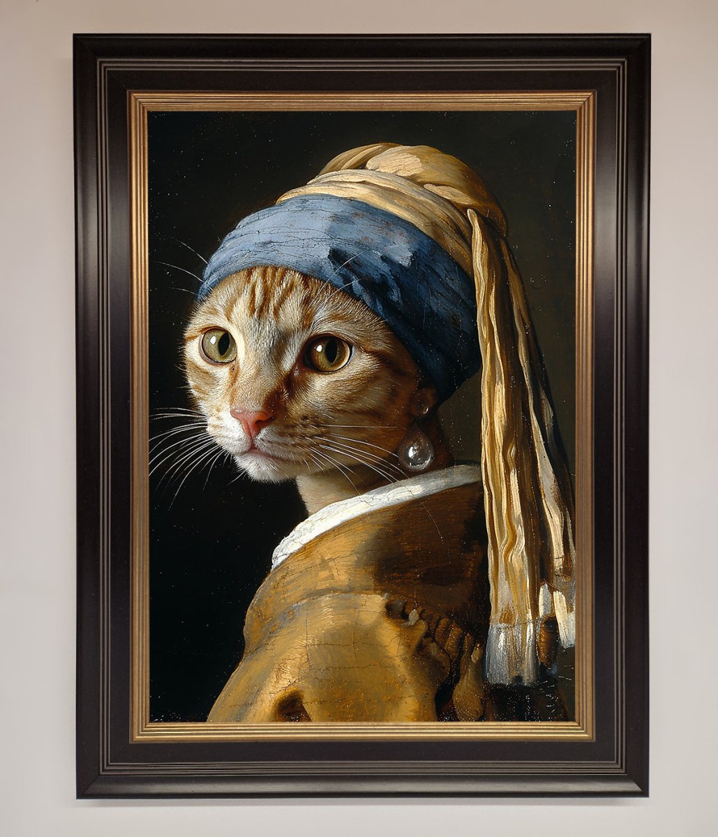Mona Lisa Cat Framed Poster-17