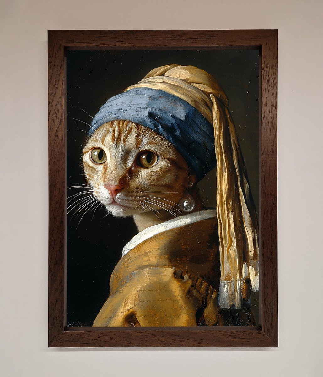 Mona Lisa Cat Framed Poster-18