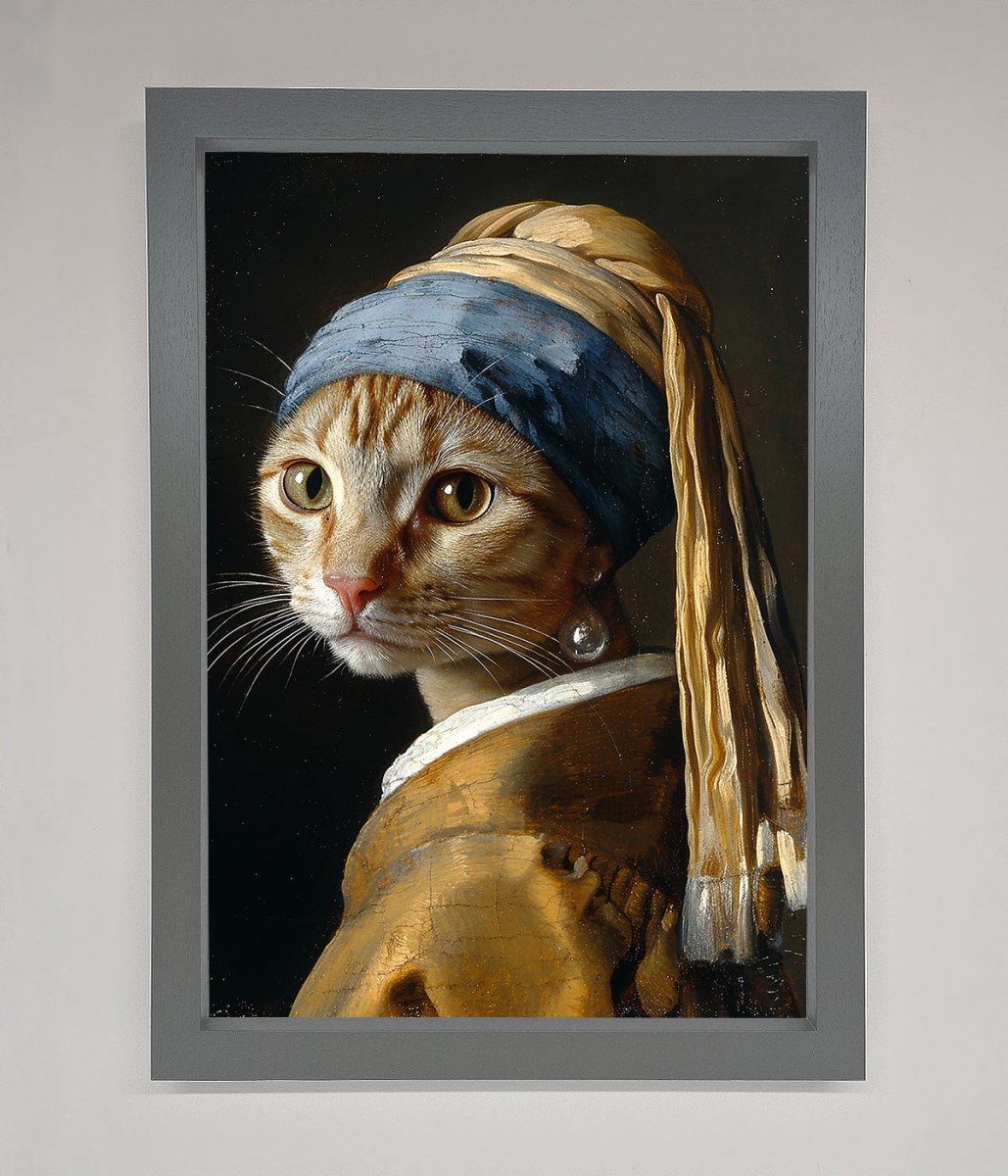 Mona Lisa Cat Framed Poster-4