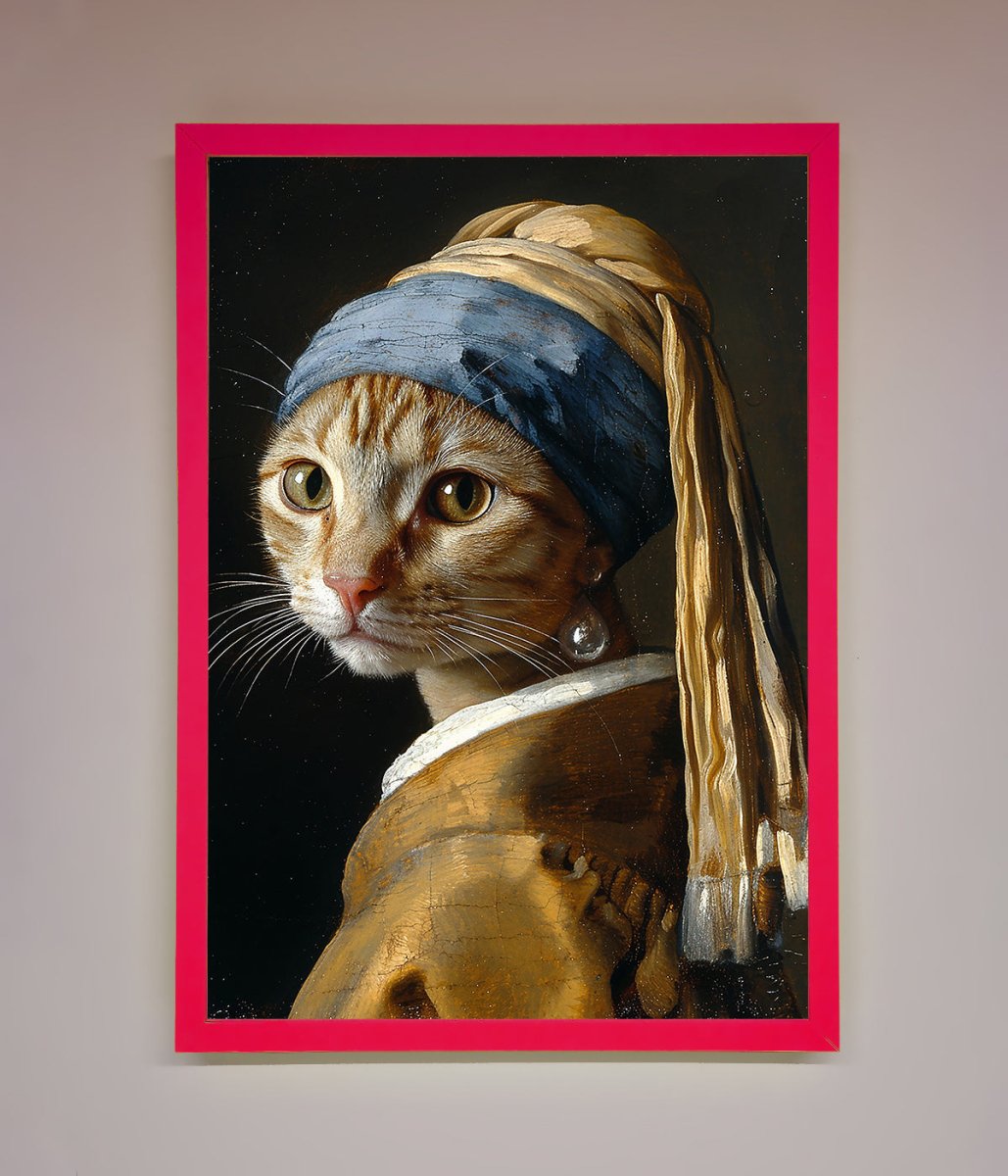 Mona Lisa Cat Framed Poster-5