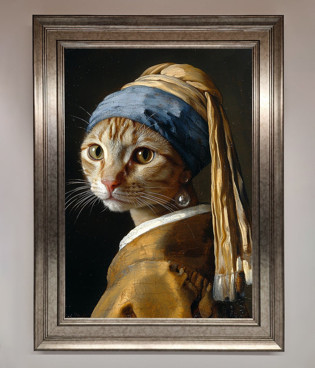 Mona Lisa Cat Framed Poster-14