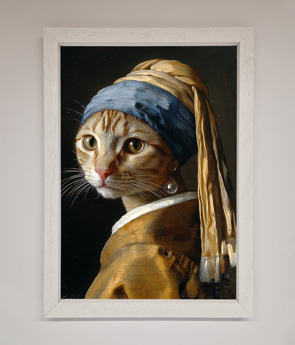 Mona Lisa Cat Framed Poster-2