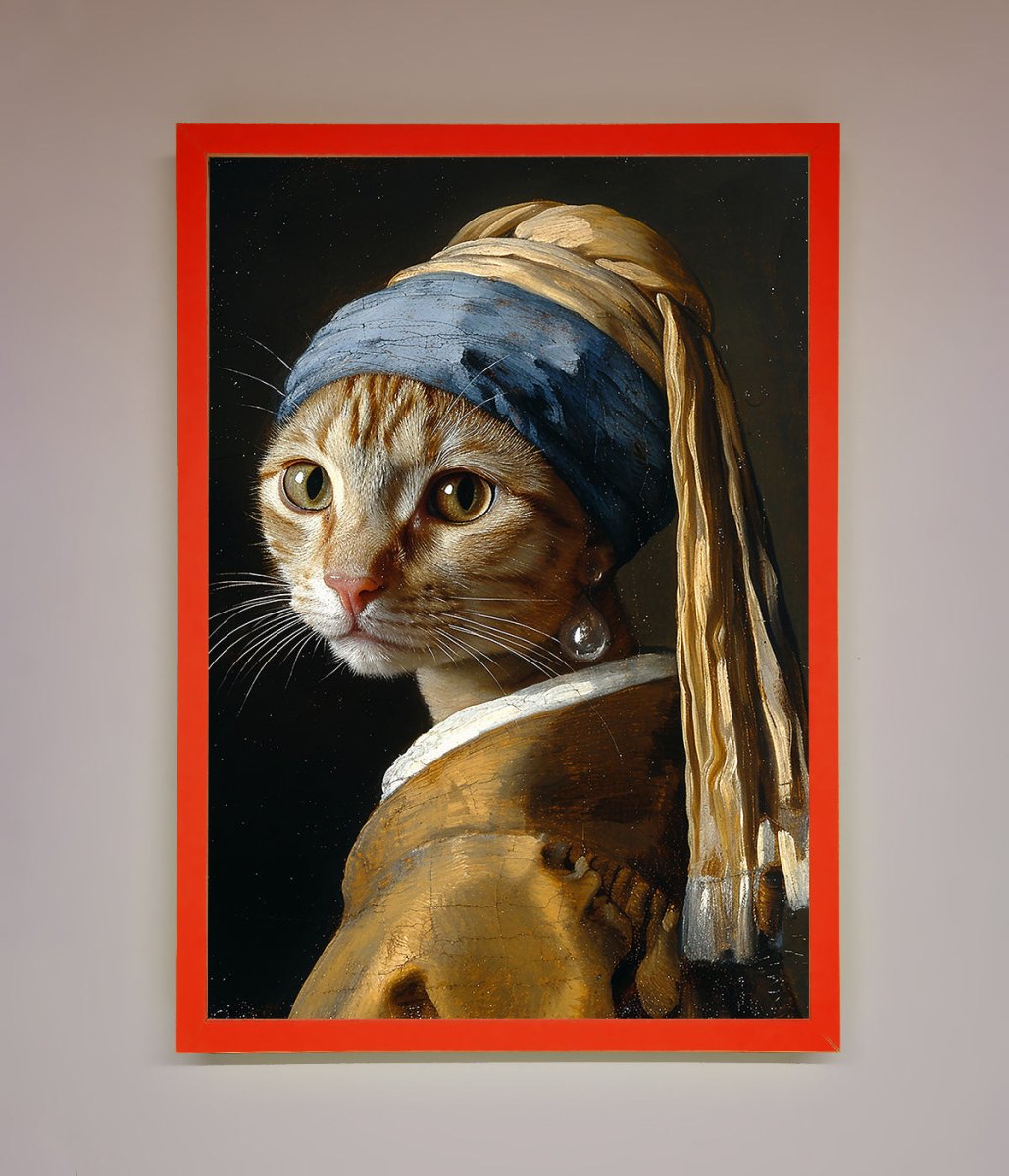 Mona Lisa Cat Framed Poster-7