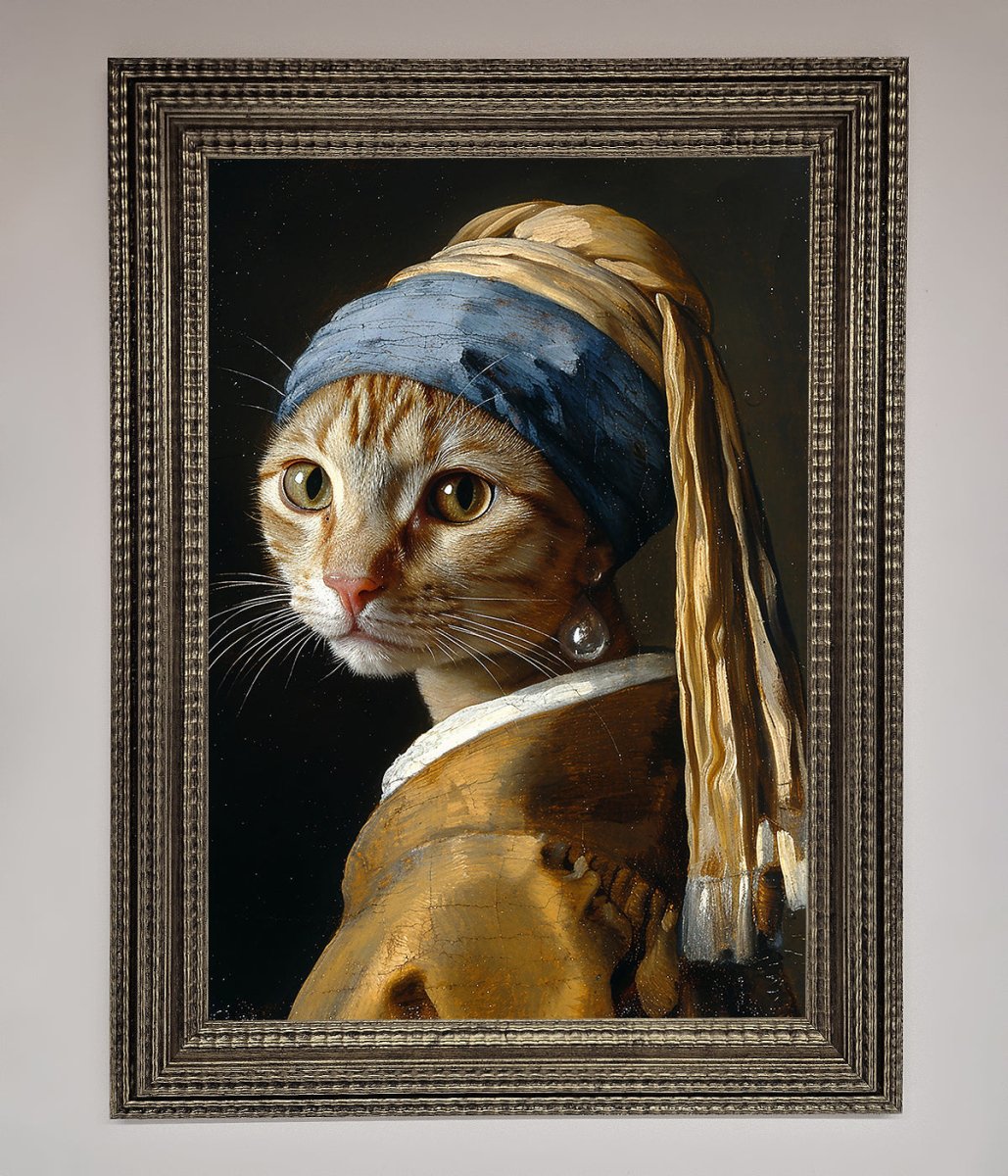 Mona Lisa Cat Framed Poster-11