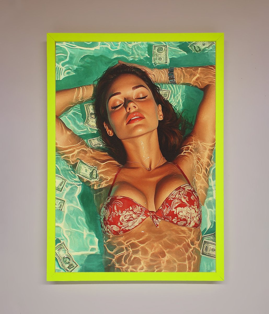Money Pool Babe Framed Wall Art-12