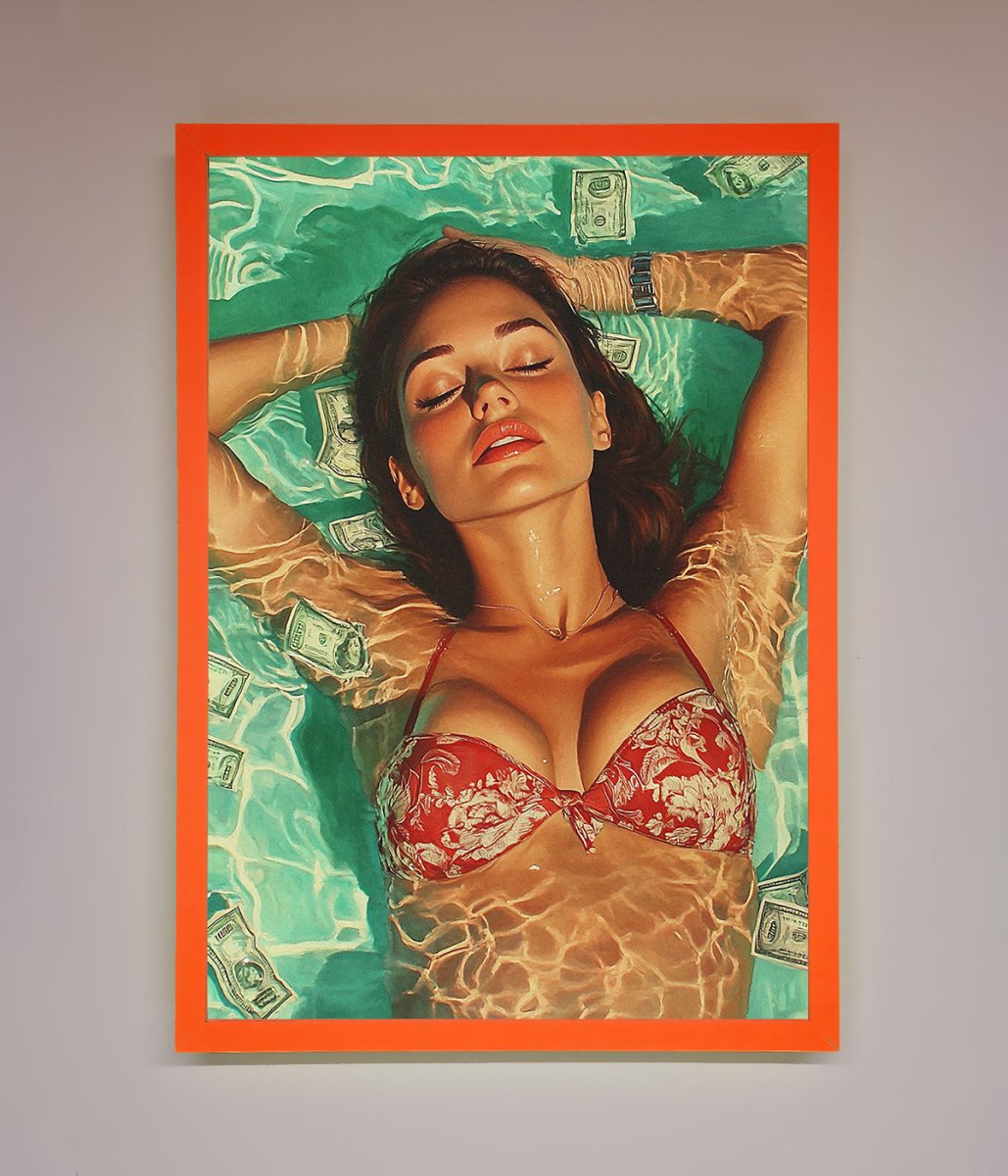 Money Pool Babe Framed Wall Art-10
