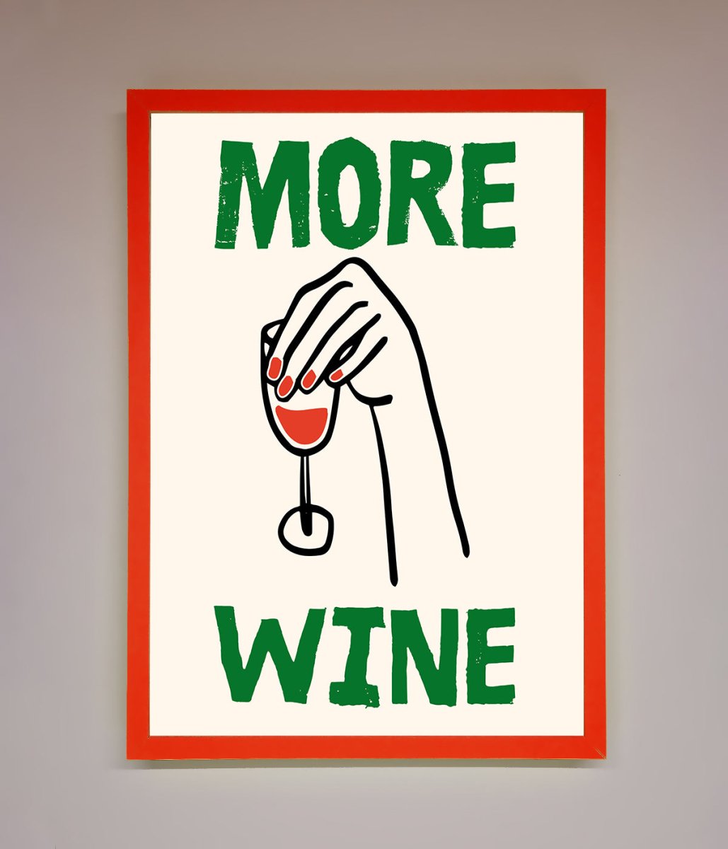 More Wine Framed Print-14