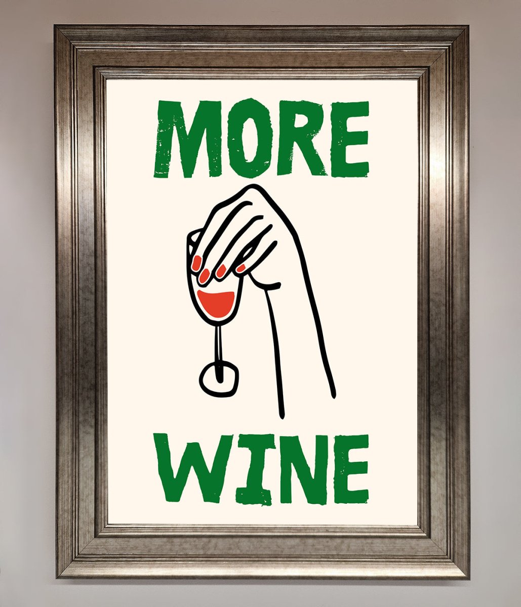 More Wine Framed Print-5