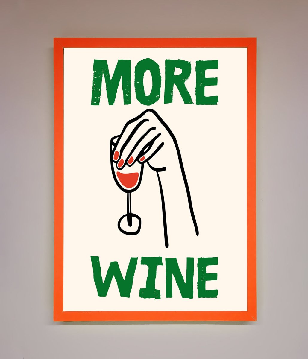 More Wine Framed Print-11