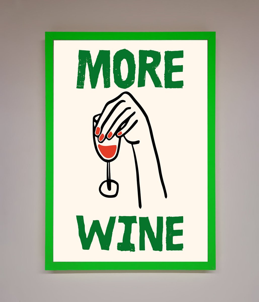More Wine Framed Print-0