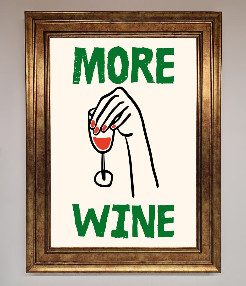 More Wine Framed Print-7