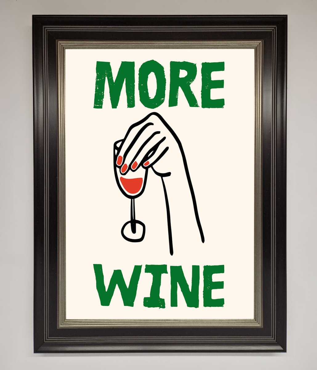 More Wine Framed Print-8