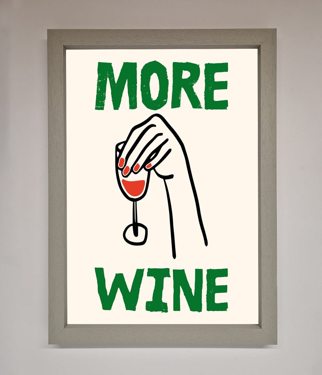 More Wine Framed Print-3