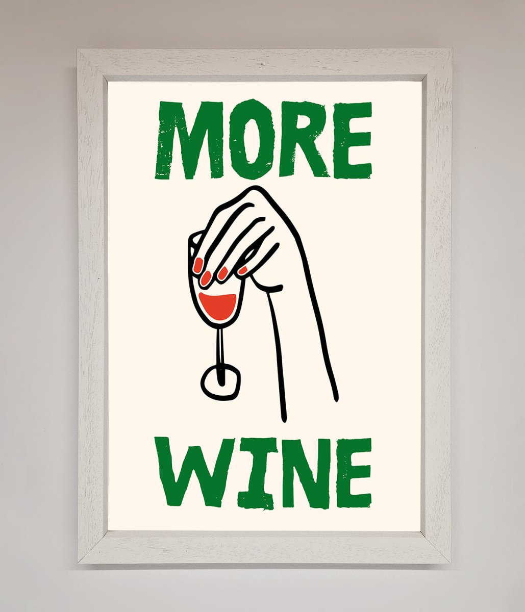 More Wine Framed Print-2