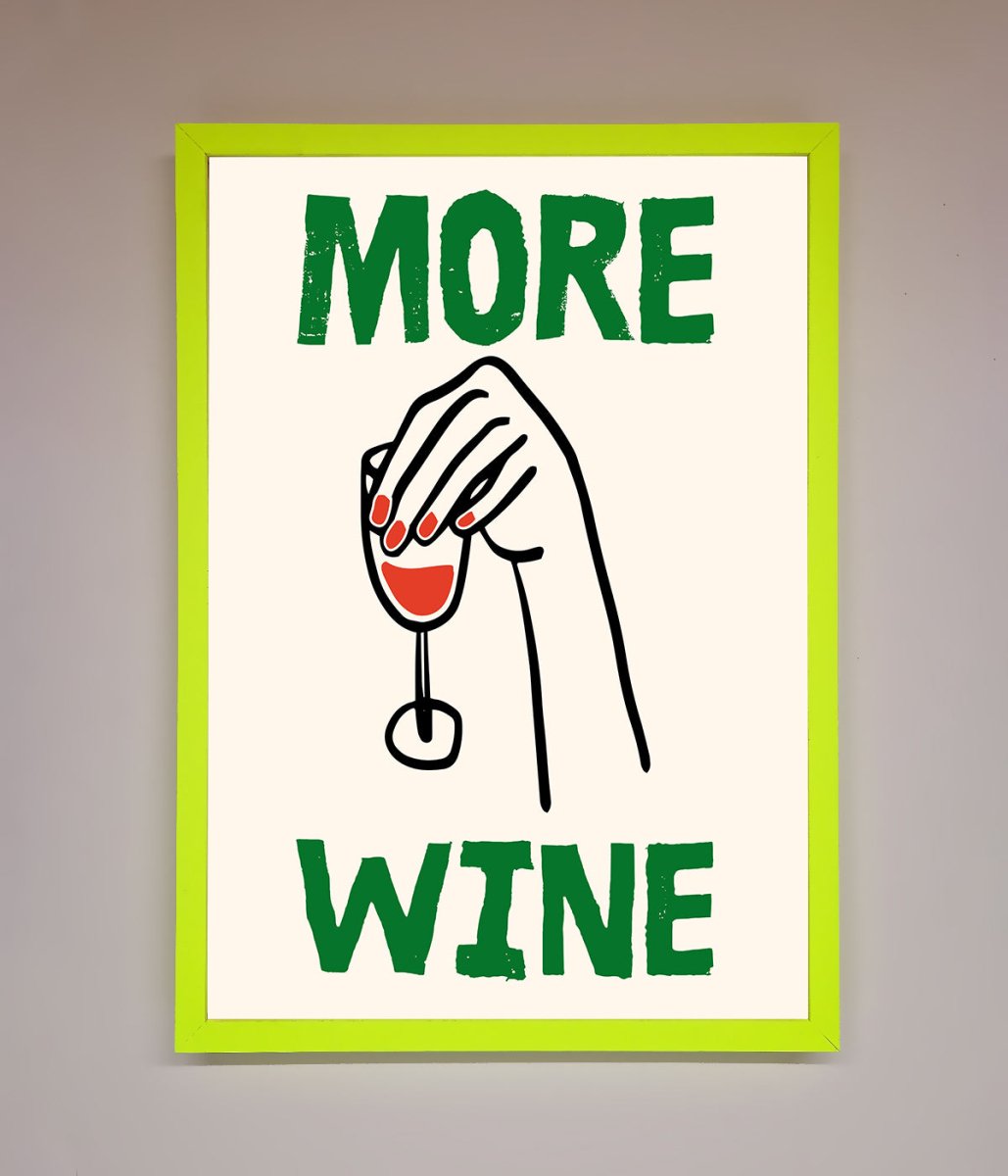 More Wine Framed Print-12