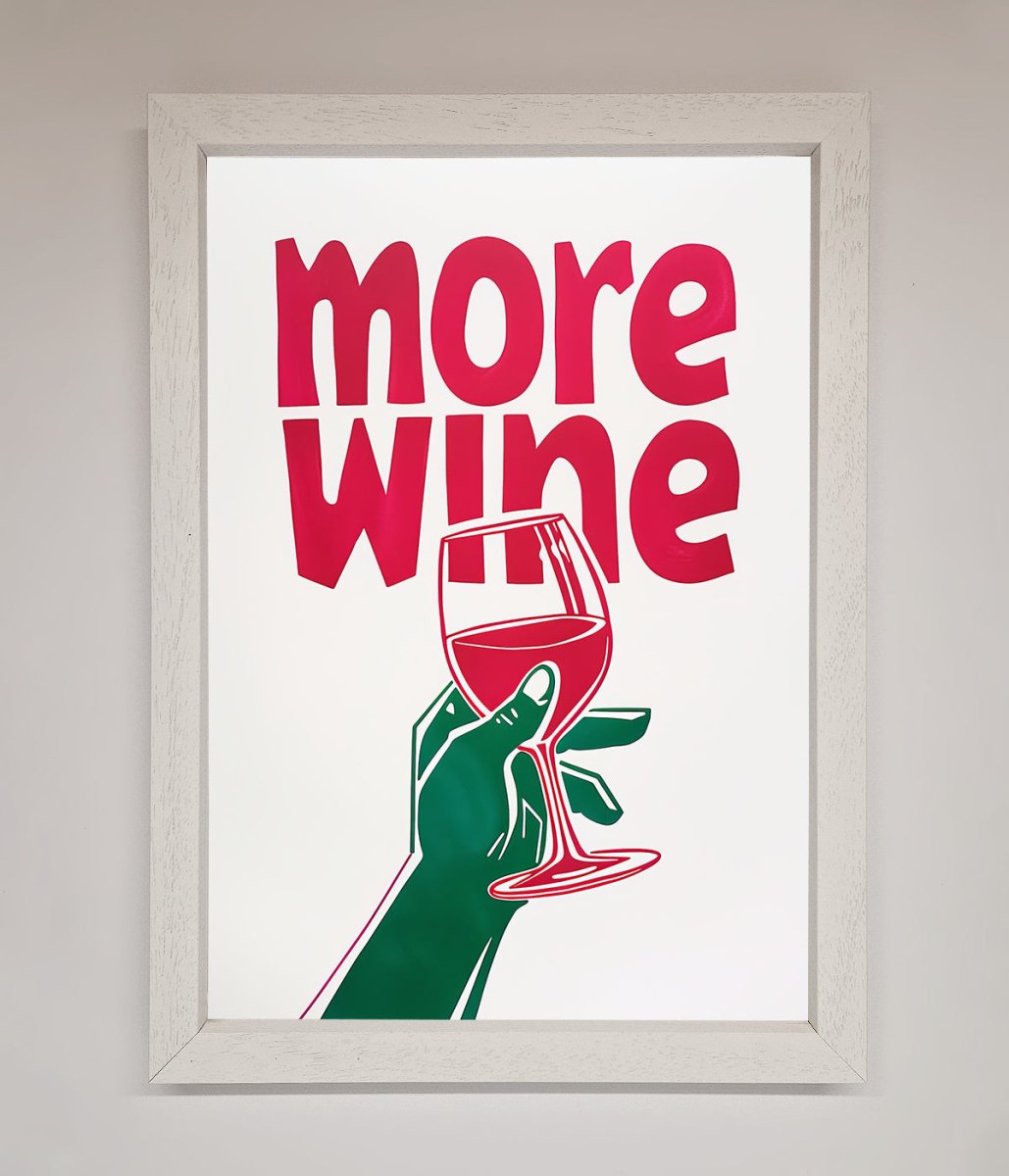 More Wine Quote Framed Print-2