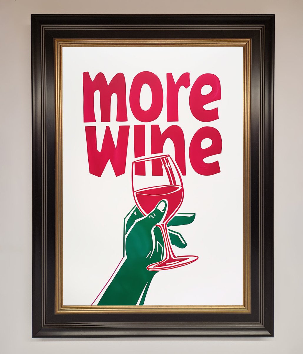 More Wine Quote Framed Print-9