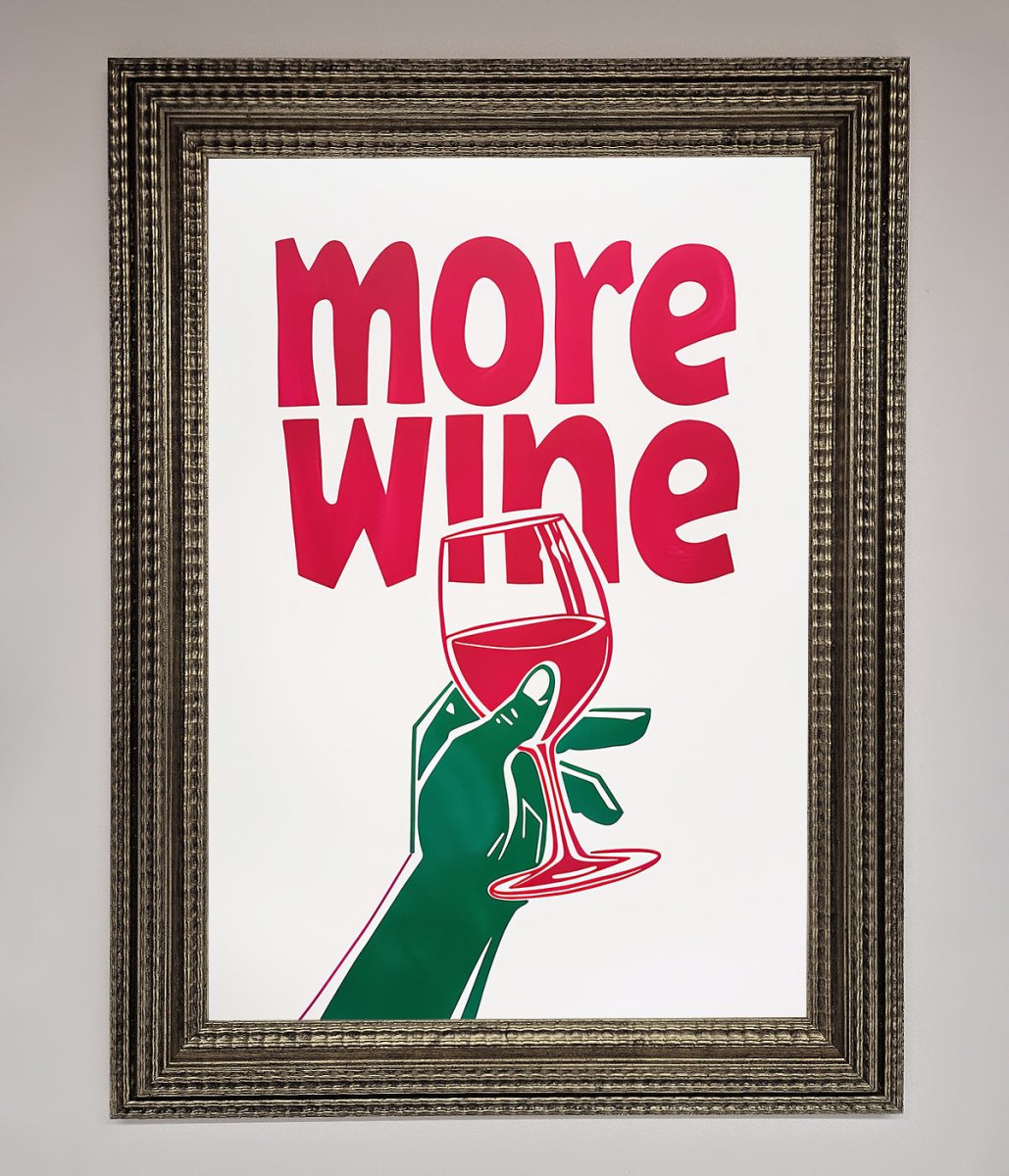 More Wine Quote Framed Print-16