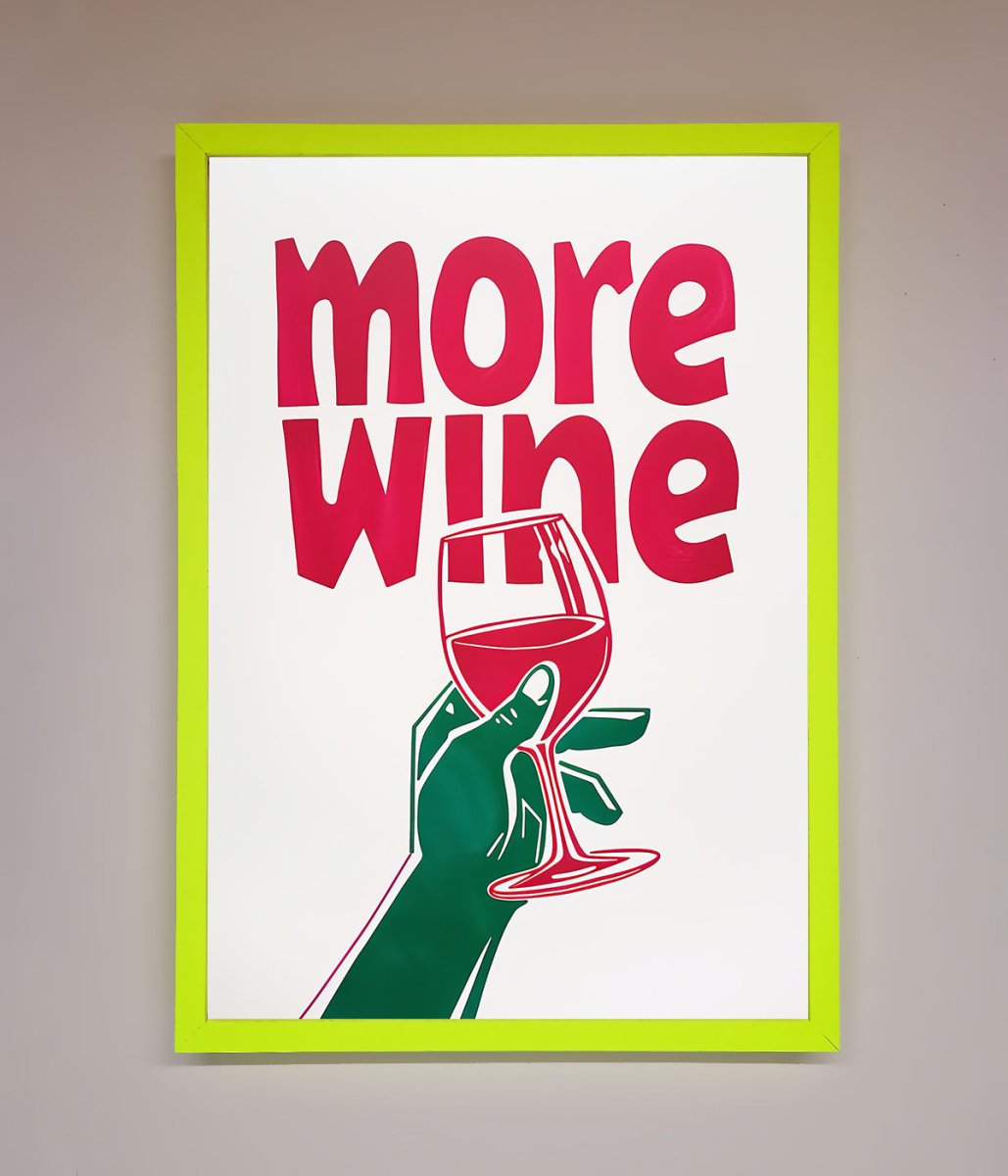 More Wine Quote Framed Print-13