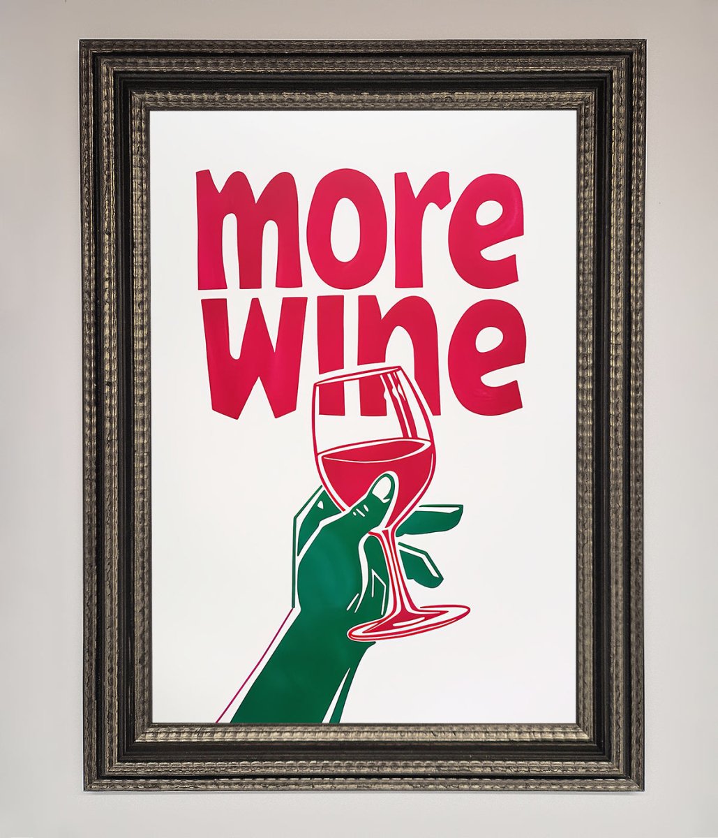 More Wine Quote Framed Print-17