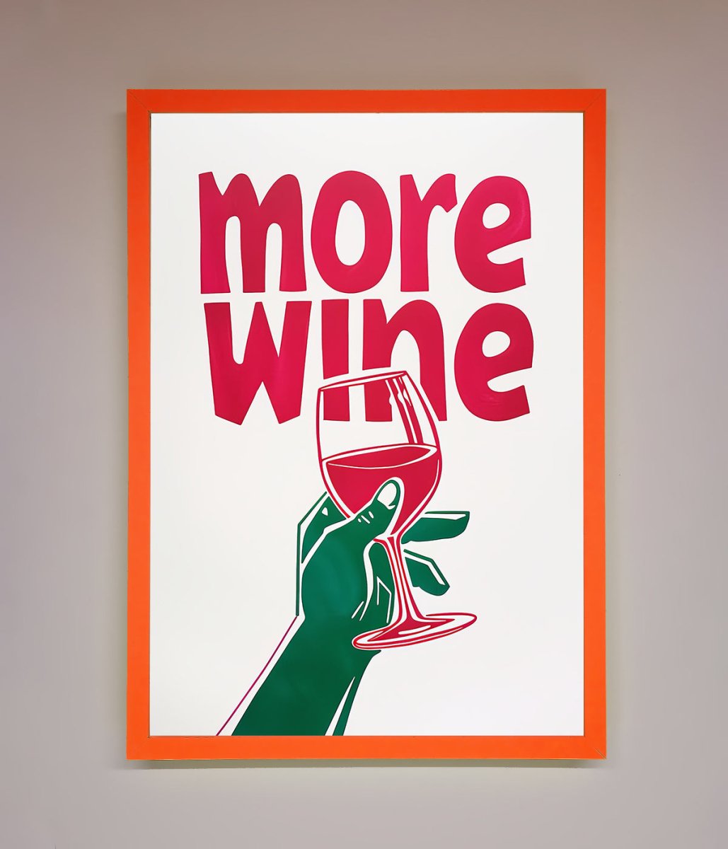 More Wine Quote Framed Print-11