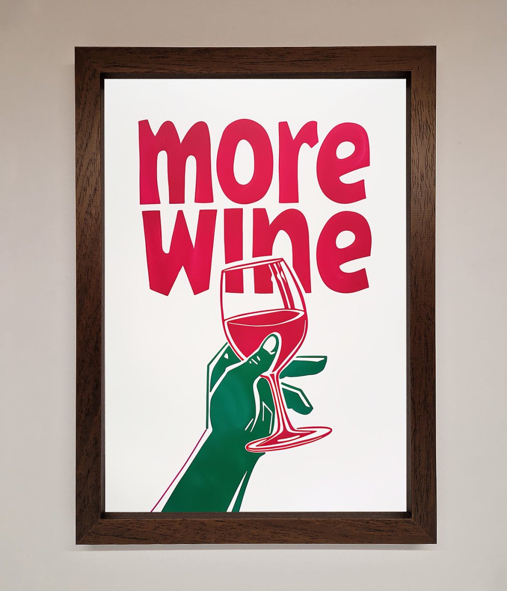 More Wine Quote Framed Print-10
