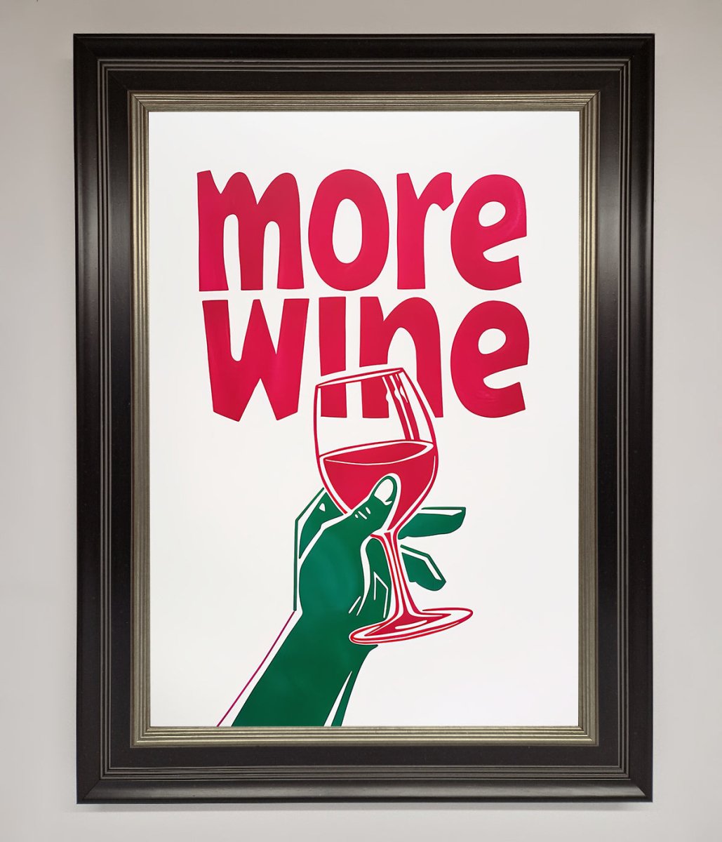 More Wine Quote Framed Print-8