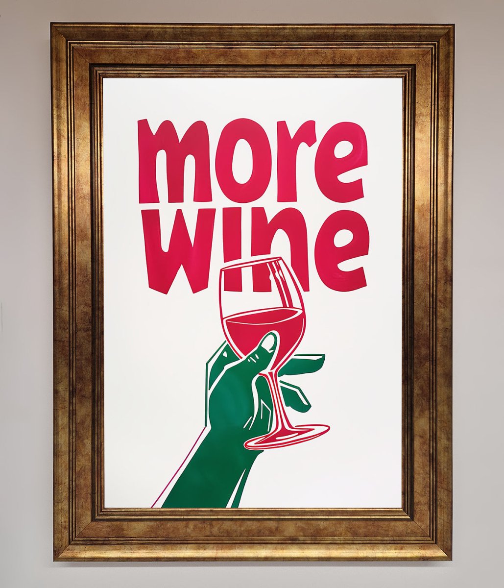 More Wine Quote Framed Print-7
