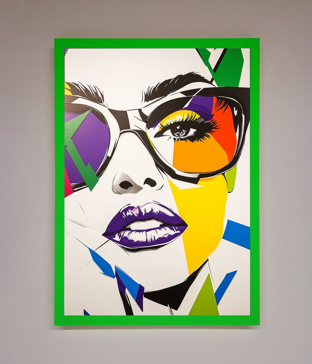 MultiColour Face Framed Wall Art-11