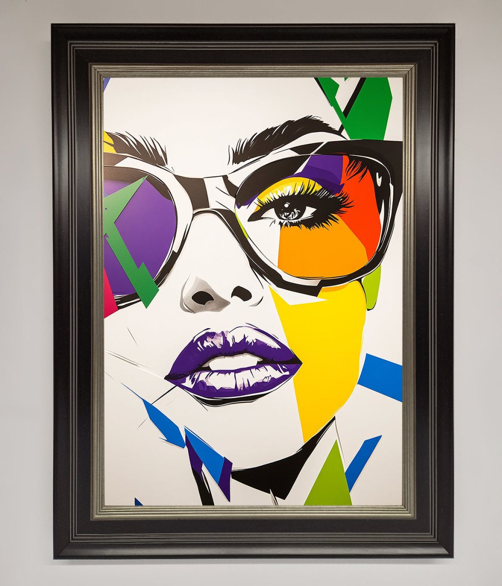 MultiColour Face Framed Wall Art-8