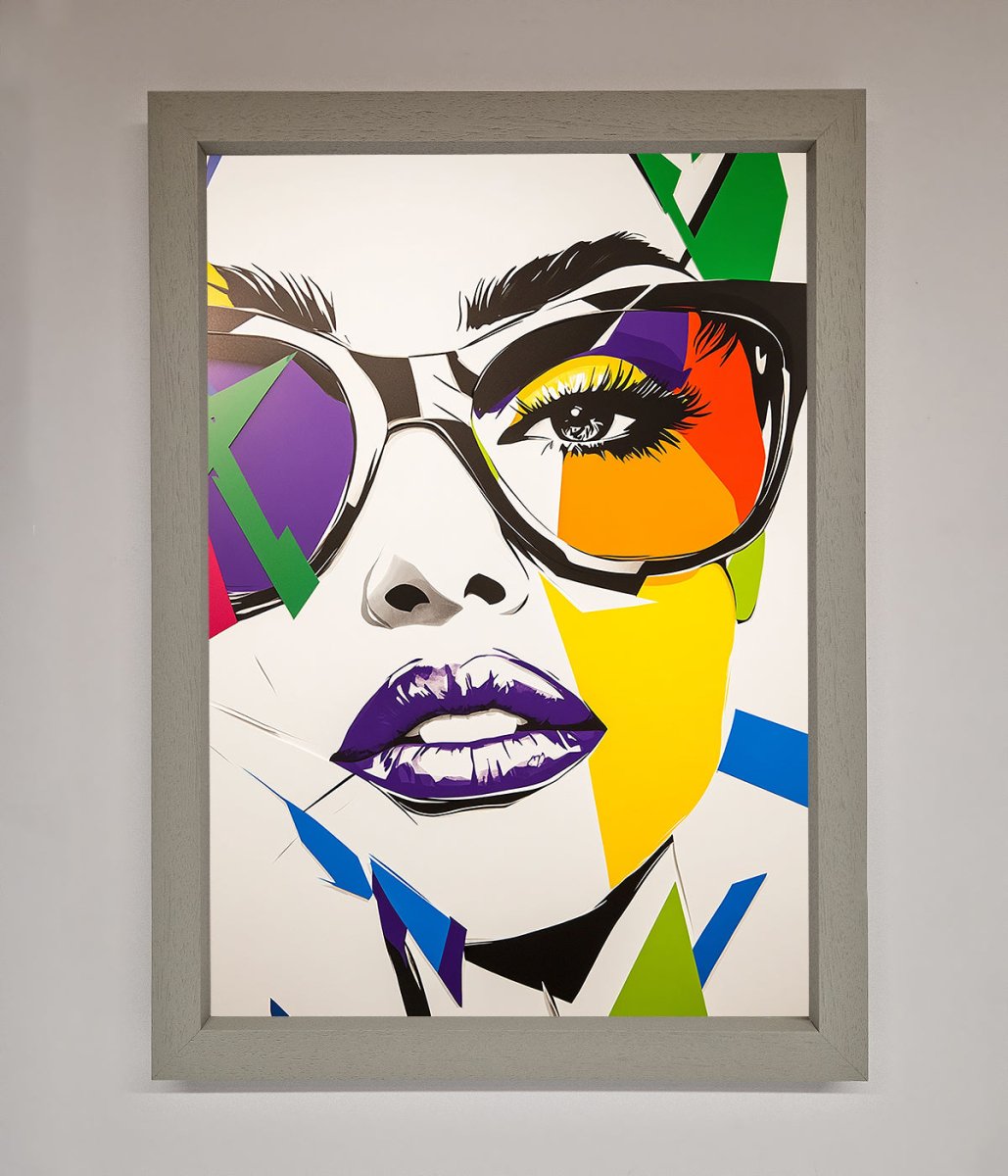 MultiColour Face Framed Wall Art-2