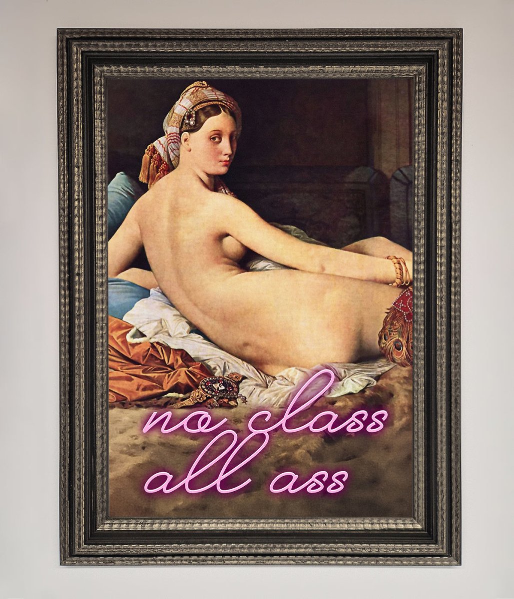 No Class All Ass Framed Print-0